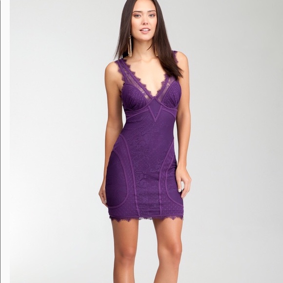 Bebe V-Neck Lace Dress
